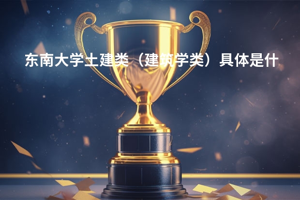 东南大学土建类(建筑学类)具体是什么